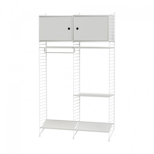Wardrobe With 2 Cabinets 120x200x30cm